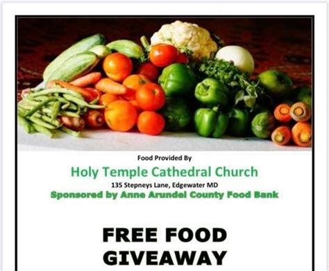 Check spelling or type a new query. Oct 24 | Free Food Giveaway | Edgewater, MD Patch