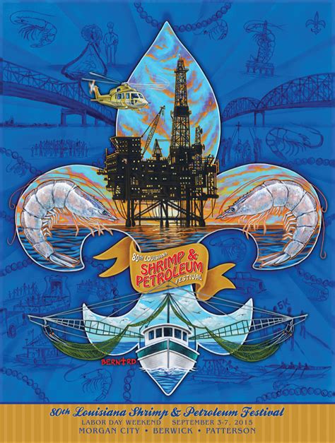 2015 Festival Poster — Louisiana Shrimp And Petroleum Festival