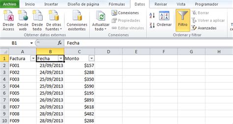 Cómo Filtrar Fechas En Excel Excel Total