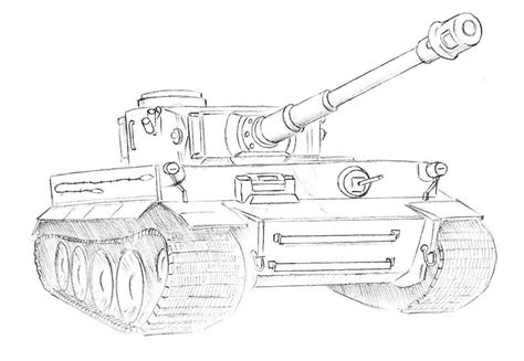 Как нарисовать тигровый танк — Пошаговые уроки рисования