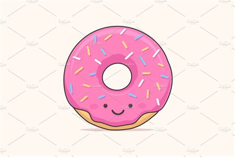 Donut Character Character Vector Illustration Cartoon Characters