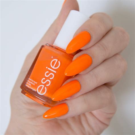 Essie Neon 2017 Collection Mark On Miami Neon Orange Nail Polish Orange Pastel Neon Orange