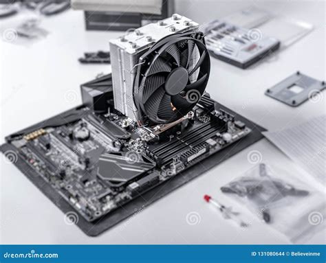 Installing Or Repair The Air Cooling System Of The Pc Processor Stock