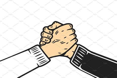 Soul Brother Handshake Vector Graphic Illustration Vector Vector