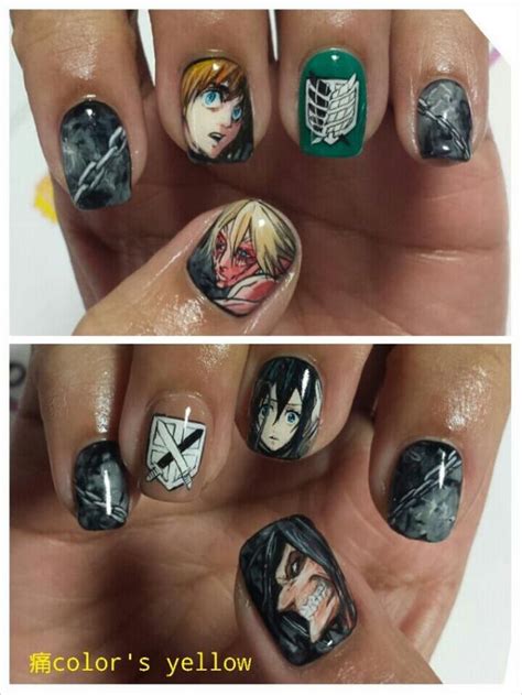 Impeakablenails pinterest @hair,nails, and style. Attack on Titan Nails - Neatorama