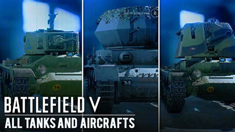 Battlefield 5 All Tanks And Aircrafts All Vehicle Customizations