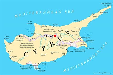 Cyprus Map Location Map Showing Cyprus Southern Europe Europe