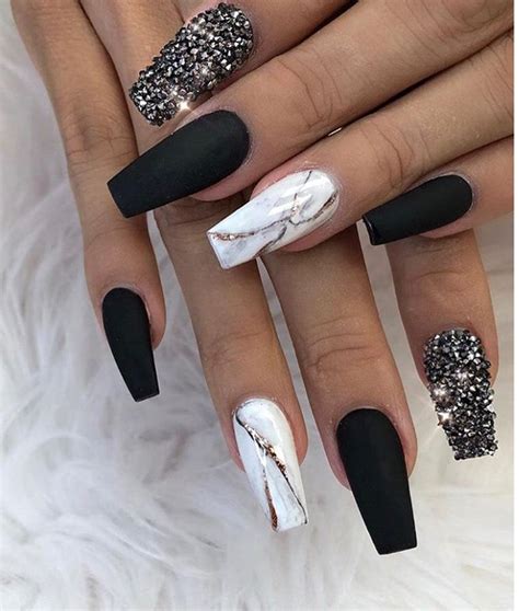 80 Matte Black Coffin And Almond Nails Design Ideas To Try Page 48 Of