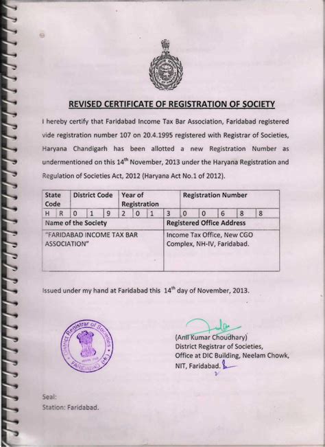 Pdf Revised Certificate Of Registration Of Download