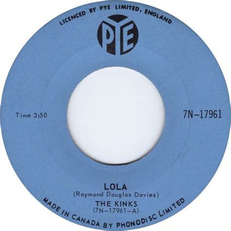 Lola By The Kinks 1970 Bw Berkeley Mews Life In The 70s Vinyl