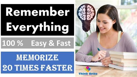 How To Remember Everything 100 You Study Memorize Fast And Easier