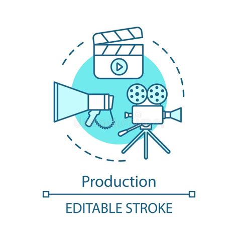 Video Production Concept Icon Stock Vector Illustration Of Film