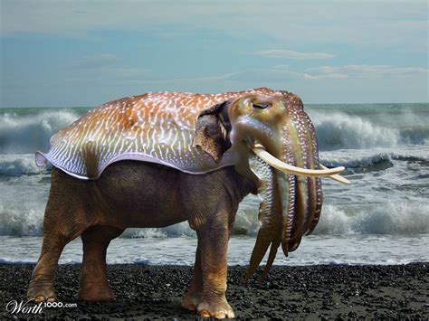 The Elephant Cuttlefish Photoshopped Animals Weird Animals Animal