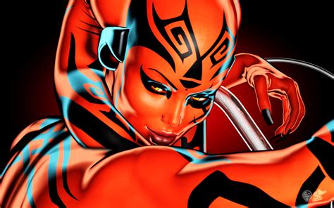 rule 34 1girls 3d alien darth hell darth talon female looking at viewer nude red skin sith