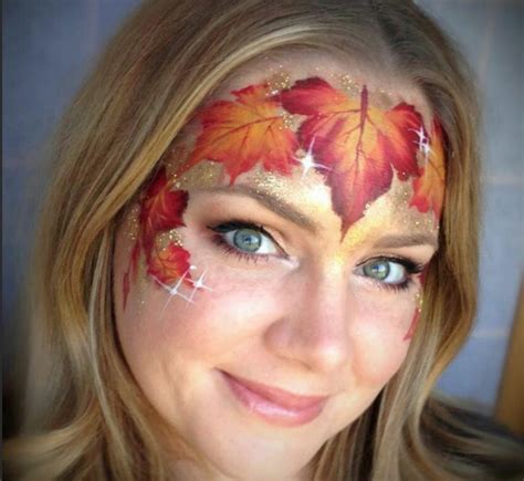 Autumn Leaf Beauty Face Painting Designs Fairy Face Paint Face