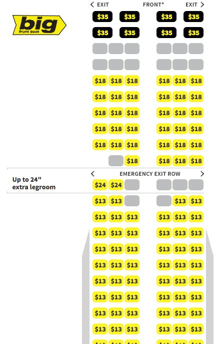 Spirit Airlines Plane Seating Chart
