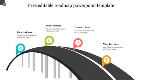 Downloadable Free Editable Roadmap Powerpoint Template