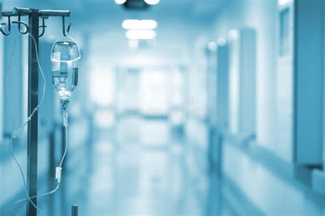 iv drip on the background of blurred hospital ward iv drip on the background of ad