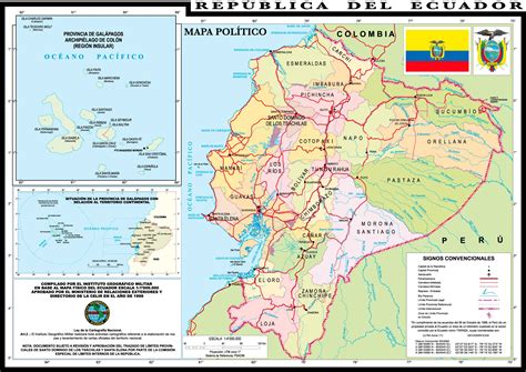 Mapa Del Ecuador【físico Político Turístico】 Provincias