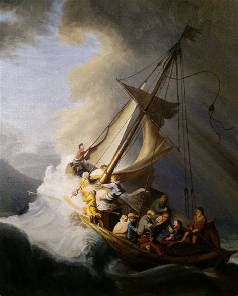 Rembrandt Storm On Sea Of Galilee Rembrandt Paintings Rembrandt