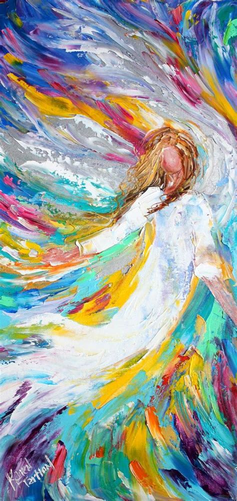 Flowing Inwith The Wind Of Holy Spirit Angel Art Angel Painting