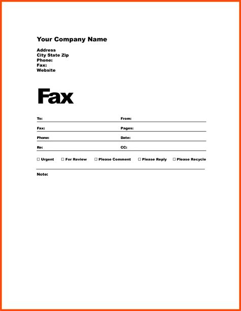 Printable Fillable Fax Cover Sheet Template