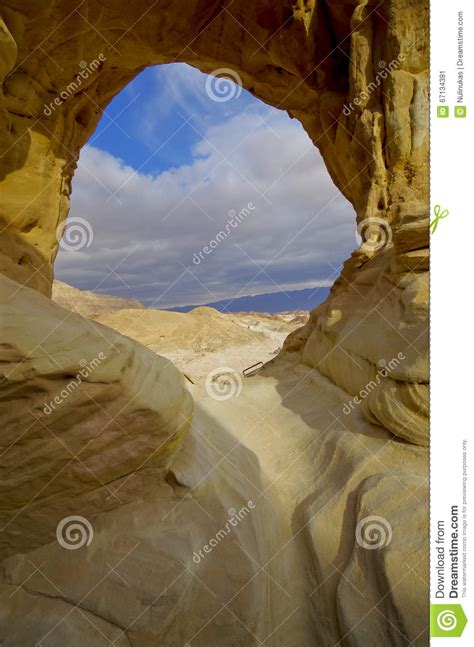 The Arches Rock Formation At Timna Park In The Southern Negev De Stock