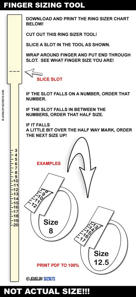 Ring Size Chart Kay How To Find Your Ring Size At Home Using This