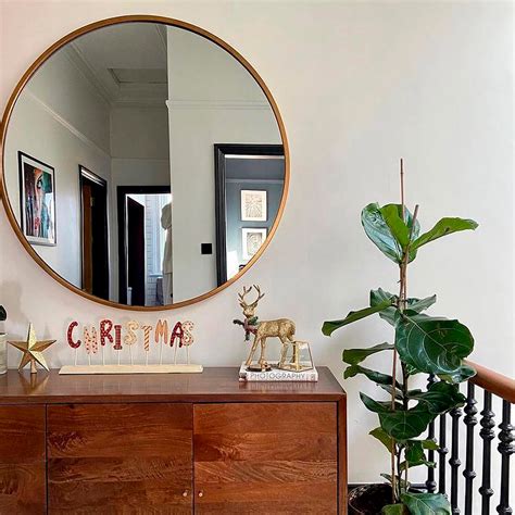 Extra Large Round Gold Wall Mirror 120cm X 120cm