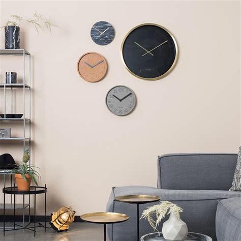 Zuiver Bandit Large Wall Clock In Black And Copper Zuiver Cuckooland