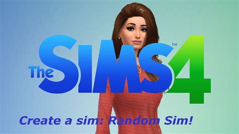 Sims 4 Create A Sim Random Sim Youtube