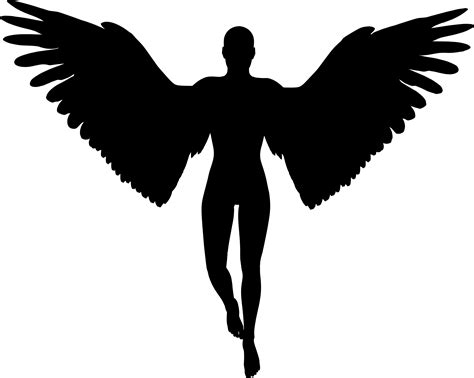 Angel Silhouette Vector Clipart Image Free Stock Photo Public