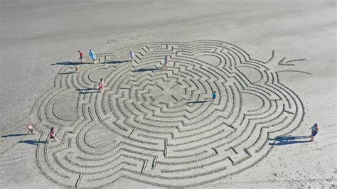 Sunset Beach Maze Man Making Mazes And Memories