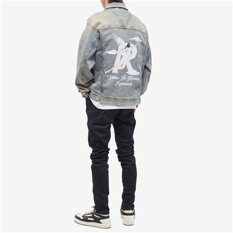 Represent Storms In Heaven Denim Jacket Blue Cream | END.