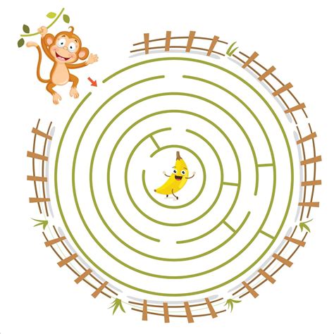 Maze Game Illustration For Children 2824954 Vector Art At Vecteezy