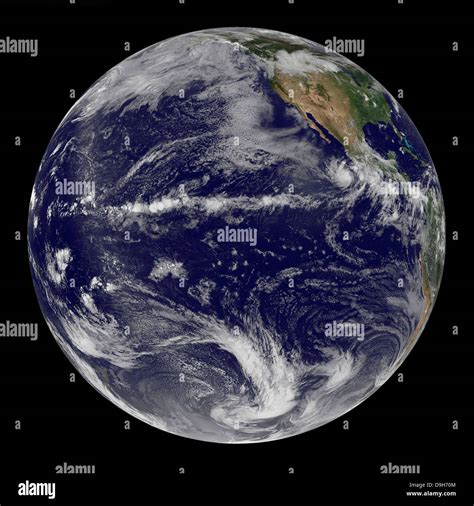 Satellite Image Of Earth Centered Over The Pacific Ocean On June 17