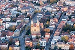 Landau in der Pfalz von oben - Kirchengebäude von St.Maria im Altstadt ...