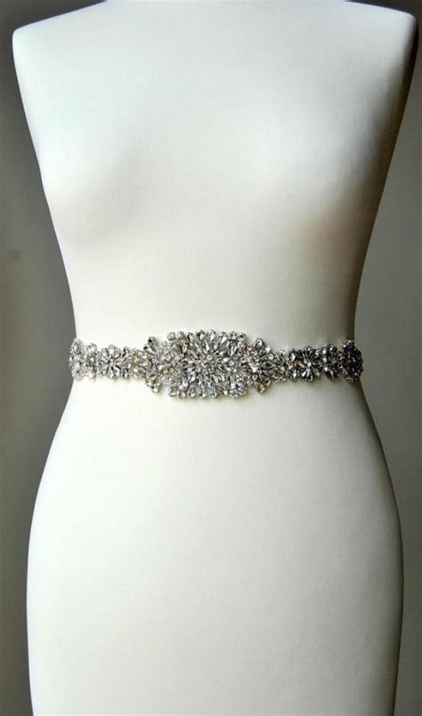 Luxury Crystal Bridal Sashwedding Dress Sash Belt Rhinestone Sash