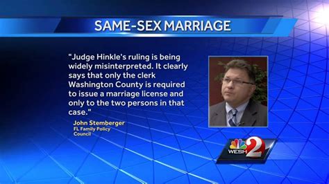 Judge Clarifies Floridas Same Sex Marriage Ruling Youtube