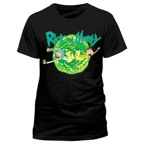 Rick And Morty Portal T Shirt Schwarz Sowia