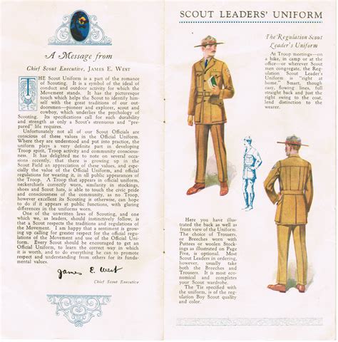 Teens 1920s Scout Leader Uniform Catalog The Scout Patch Auction News