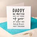 Funny Black Foiled Father's Day Card | oakenedesigns.com