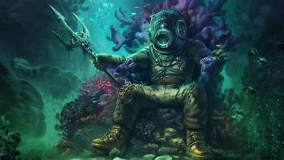 Poseidon Ocean Wallpapers Fantasy Background Desktop Backgrounds