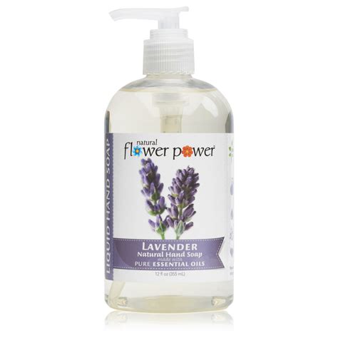 Lavender Natural Liquid Hand Soap 12 Ounce Natural Flower Power