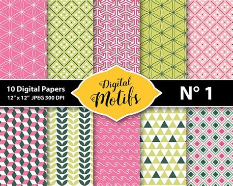 digital paper pack with different patterns
