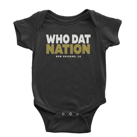 New Orleans Who Dat Nation Infant One Piece Romper Bodysuit Etsy