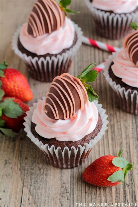 chocolate covered strawberry cupcakes the baker upstairs