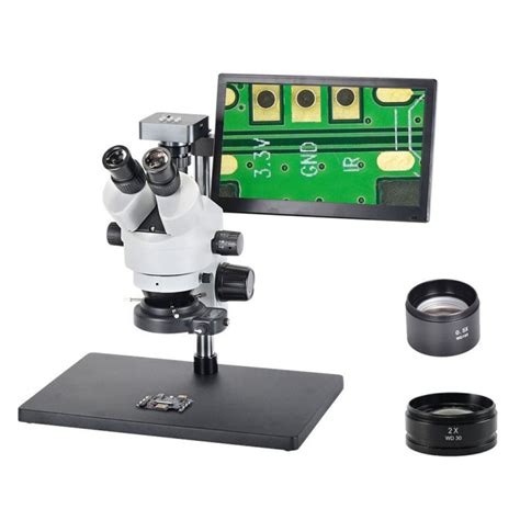 Trinocular Microscope 48mp Fhd Camera V8 Kit 35x 90x With 116 Screen