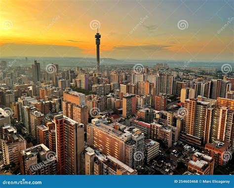Johannesburg Panoramic View From Ponte Tower South Africa Stock Photo