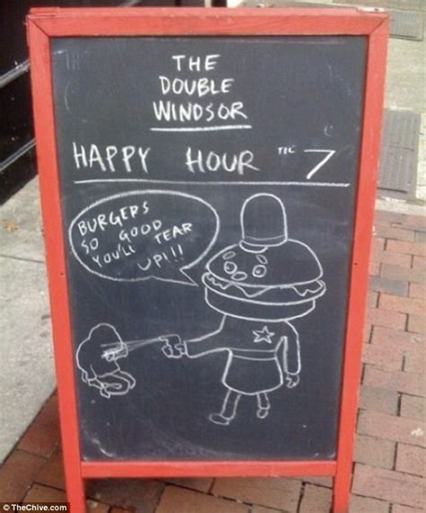 Hilarious Chalkboard Signs Offer Bacon Booze And Breakfasts Consisting